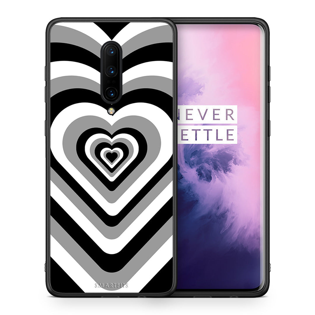 Θήκη OnePlus 7 Pro Black Hearts από τη Smartfits με σχέδιο στο πίσω μέρος και μαύρο περίβλημα | OnePlus 7 Pro Black Hearts case with colorful back and black bezels