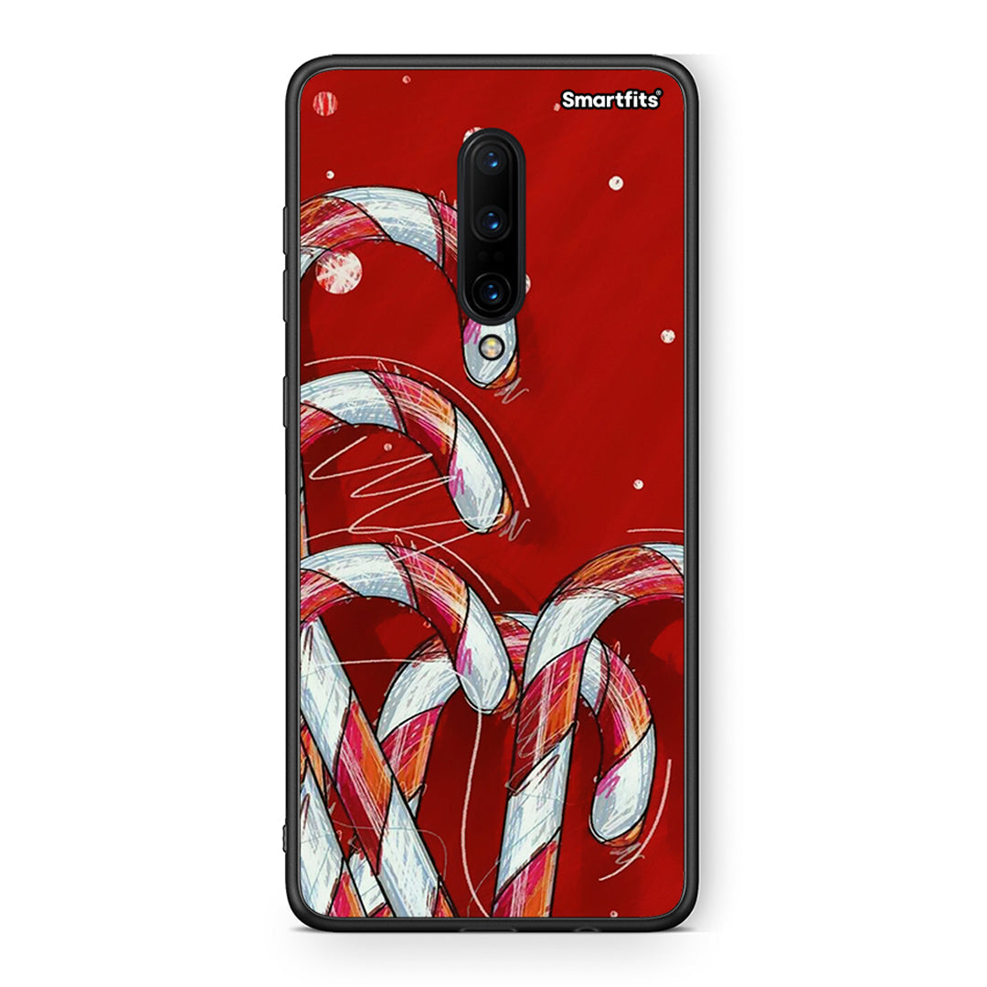 OnePlus 7 Pro Candy Cane θήκη από τη Smartfits με σχέδιο στο πίσω μέρος και μαύρο περίβλημα | Smartphone case with colorful back and black bezels by Smartfits