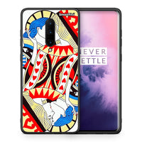 Thumbnail for Θήκη OnePlus 7 Pro Card Love από τη Smartfits με σχέδιο στο πίσω μέρος και μαύρο περίβλημα | OnePlus 7 Pro Card Love case with colorful back and black bezels