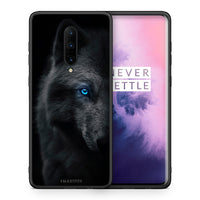 Thumbnail for Θήκη OnePlus 7 Pro Dark Wolf από τη Smartfits με σχέδιο στο πίσω μέρος και μαύρο περίβλημα | OnePlus 7 Pro Dark Wolf case with colorful back and black bezels