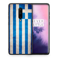 Thumbnail for Θήκη OnePlus 7 Pro Greek Flag από τη Smartfits με σχέδιο στο πίσω μέρος και μαύρο περίβλημα | OnePlus 7 Pro Greek Flag case with colorful back and black bezels