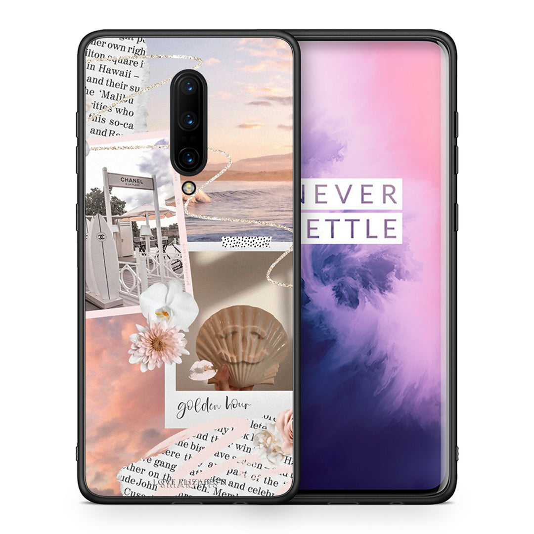 Θήκη Αγίου Βαλεντίνου OnePlus 7 Pro Golden Hour από τη Smartfits με σχέδιο στο πίσω μέρος και μαύρο περίβλημα | OnePlus 7 Pro Golden Hour case with colorful back and black bezels