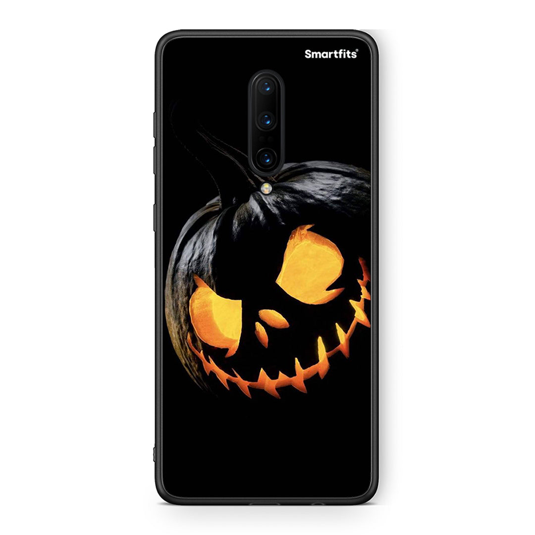 OnePlus 7 Pro Halloween Scary Pumpkin Θήκη από τη Smartfits με σχέδιο στο πίσω μέρος και μαύρο περίβλημα | Smartphone case with colorful back and black bezels by Smartfits