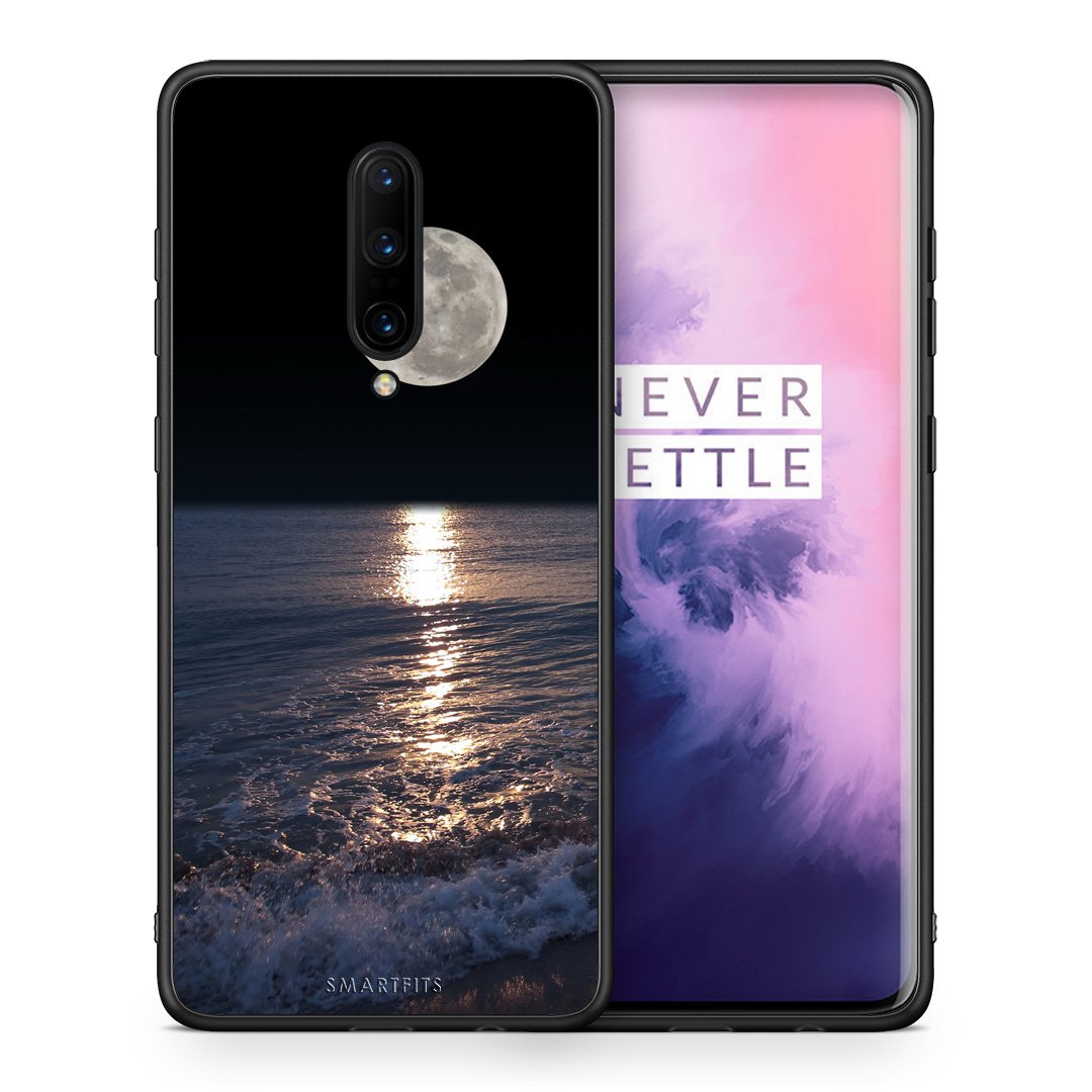 Θήκη OnePlus 7 Pro Moon Landscape από τη Smartfits με σχέδιο στο πίσω μέρος και μαύρο περίβλημα | OnePlus 7 Pro Moon Landscape case with colorful back and black bezels