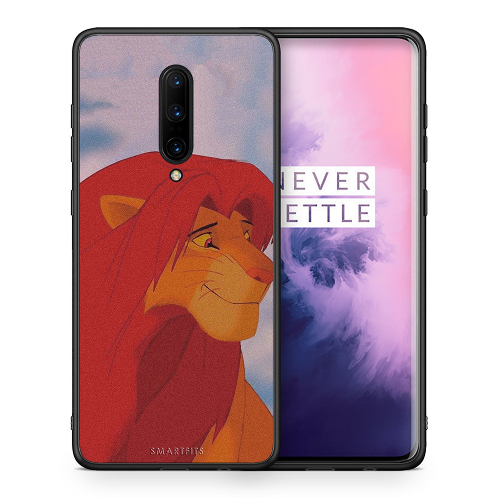 Θήκη Αγίου Βαλεντίνου OnePlus 7 Pro Lion Love 1 από τη Smartfits με σχέδιο στο πίσω μέρος και μαύρο περίβλημα | OnePlus 7 Pro Lion Love 1 case with colorful back and black bezels