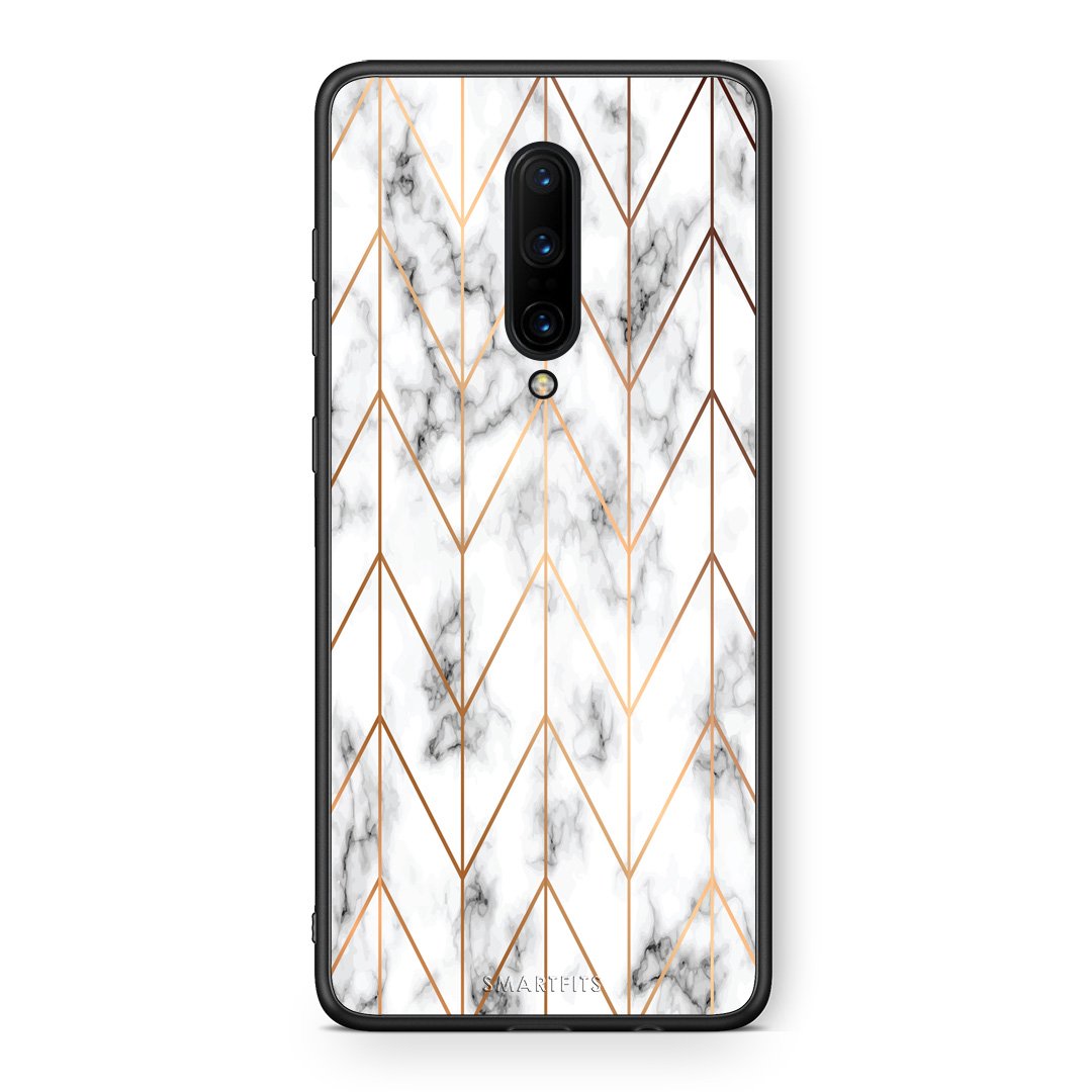 44 - OnePlus 7 Pro Gold Geometric Marble case, cover, bumper