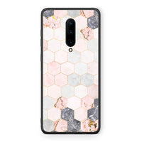 Thumbnail for 4 - OnePlus 7 Pro Hexagon Pink Marble case, cover, bumper