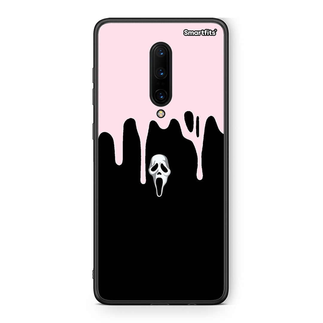 OnePlus 7 Pro Melting Halloween Mask Θήκη από τη Smartfits με σχέδιο στο πίσω μέρος και μαύρο περίβλημα | Smartphone case with colorful back and black bezels by Smartfits