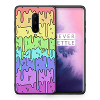 Thumbnail for Θήκη OnePlus 7 Pro Melting Rainbow από τη Smartfits με σχέδιο στο πίσω μέρος και μαύρο περίβλημα | OnePlus 7 Pro Melting Rainbow case with colorful back and black bezels