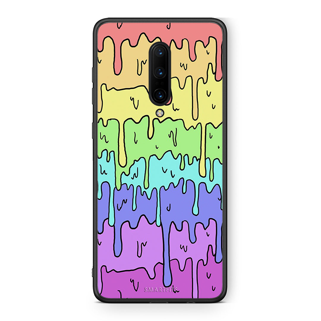 OnePlus 7 Pro Melting Rainbow θήκη από τη Smartfits με σχέδιο στο πίσω μέρος και μαύρο περίβλημα | Smartphone case with colorful back and black bezels by Smartfits