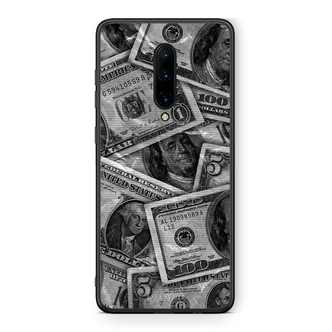 OnePlus 7 Pro Money Dollars θήκη από τη Smartfits με σχέδιο στο πίσω μέρος και μαύρο περίβλημα | Smartphone case with colorful back and black bezels by Smartfits