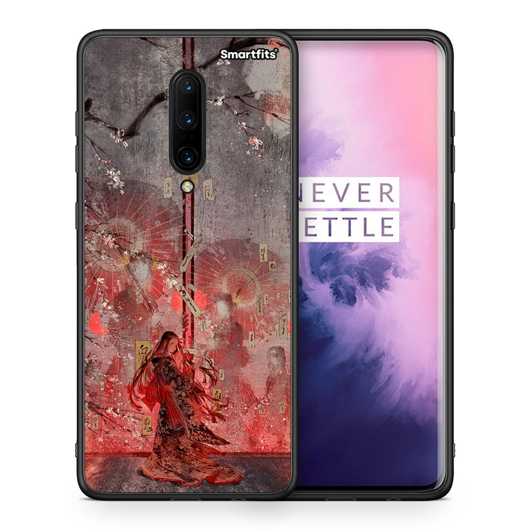 Θήκη OnePlus 7 Pro Nezuko Kamado από τη Smartfits με σχέδιο στο πίσω μέρος και μαύρο περίβλημα | OnePlus 7 Pro Nezuko Kamado case with colorful back and black bezels