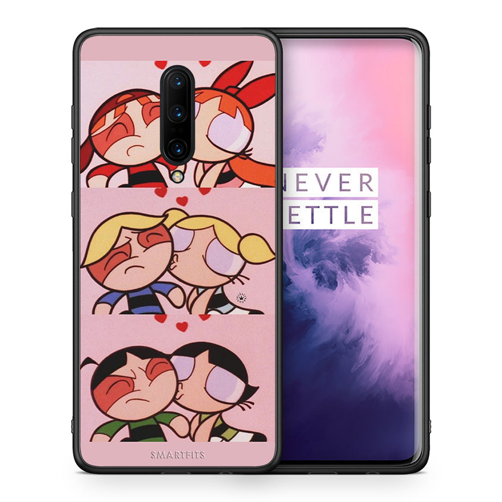 Θήκη Αγίου Βαλεντίνου OnePlus 7 Pro Puff Love από τη Smartfits με σχέδιο στο πίσω μέρος και μαύρο περίβλημα | OnePlus 7 Pro Puff Love case with colorful back and black bezels