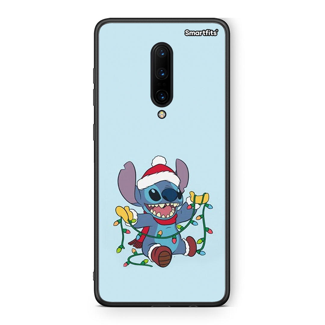 OnePlus 7 Pro Santa Stich θήκη από τη Smartfits με σχέδιο στο πίσω μέρος και μαύρο περίβλημα | Smartphone case with colorful back and black bezels by Smartfits