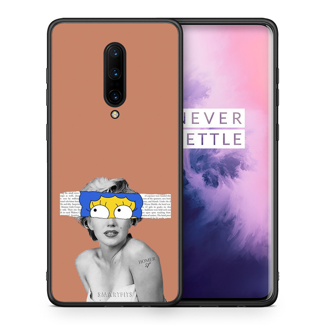 Θήκη OnePlus 7 Pro Sim Merilyn από τη Smartfits με σχέδιο στο πίσω μέρος και μαύρο περίβλημα | OnePlus 7 Pro Sim Merilyn case with colorful back and black bezels