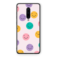 Thumbnail for OnePlus 7 Pro Smiley Faces θήκη από τη Smartfits με σχέδιο στο πίσω μέρος και μαύρο περίβλημα | Smartphone case with colorful back and black bezels by Smartfits