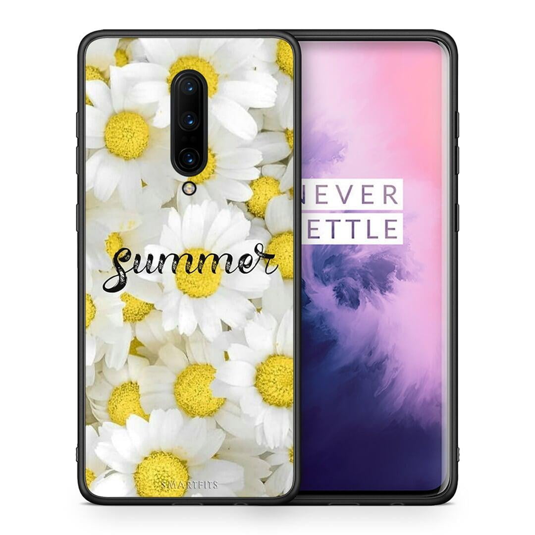 Θήκη OnePlus 7 Pro Summer Daisies από τη Smartfits με σχέδιο στο πίσω μέρος και μαύρο περίβλημα | OnePlus 7 Pro Summer Daisies case with colorful back and black bezels