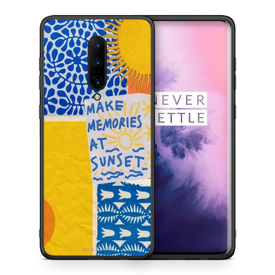 Θήκη OnePlus 7 Pro Sunset Memories από τη Smartfits με σχέδιο στο πίσω μέρος και μαύρο περίβλημα | OnePlus 7 Pro Sunset Memories case with colorful back and black bezels