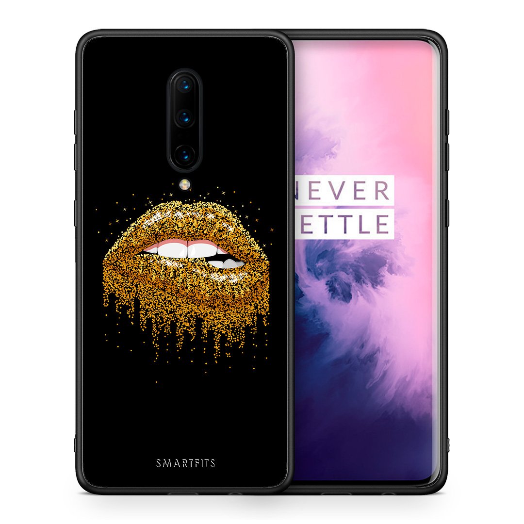 Θήκη OnePlus 7 Pro Golden Valentine από τη Smartfits με σχέδιο στο πίσω μέρος και μαύρο περίβλημα | OnePlus 7 Pro Golden Valentine case with colorful back and black bezels