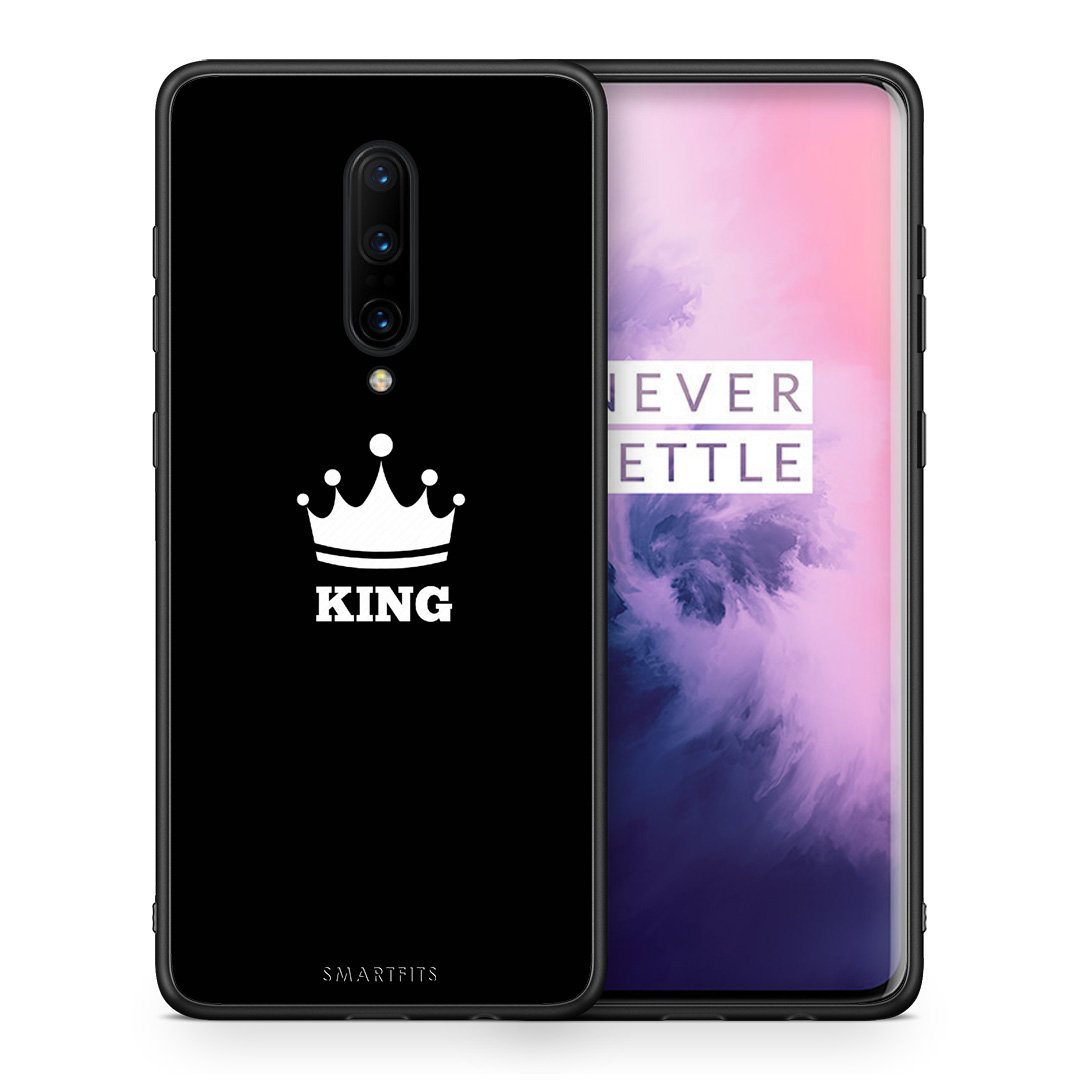 Θήκη OnePlus 7 Pro King Valentine από τη Smartfits με σχέδιο στο πίσω μέρος και μαύρο περίβλημα | OnePlus 7 Pro King Valentine case with colorful back and black bezels