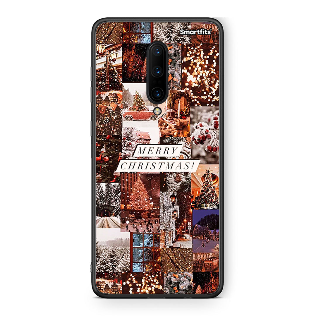 OnePlus 7 Pro Xmas Collage θήκη από τη Smartfits με σχέδιο στο πίσω μέρος και μαύρο περίβλημα | Smartphone case with colorful back and black bezels by Smartfits