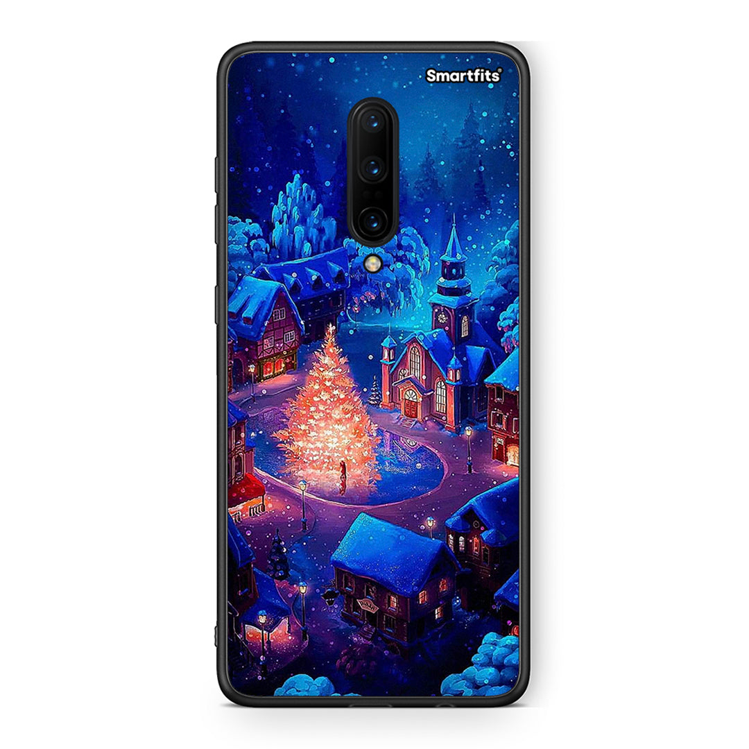 OnePlus 7 Pro Xmas Village θήκη από τη Smartfits με σχέδιο στο πίσω μέρος και μαύρο περίβλημα | Smartphone case with colorful back and black bezels by Smartfits