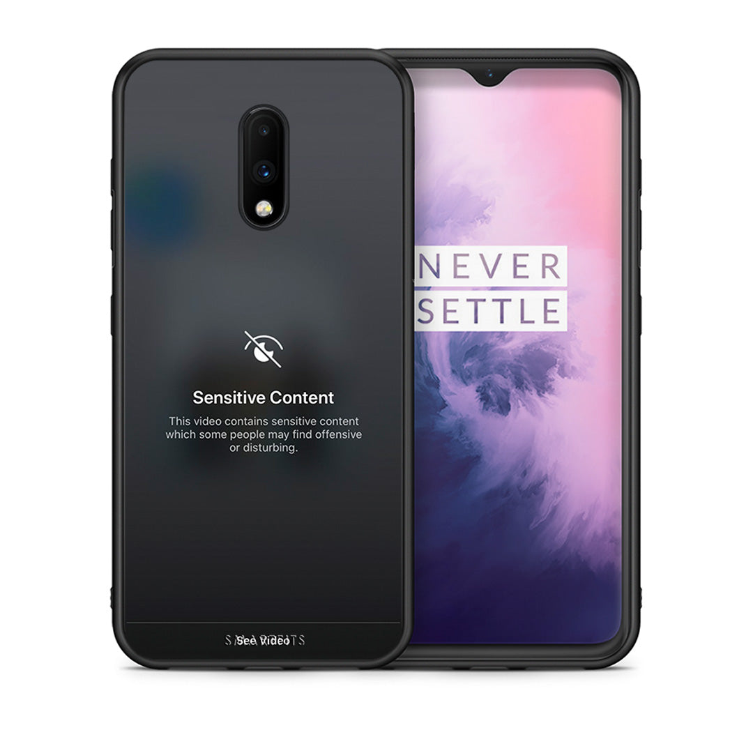 Θήκη OnePlus 7 Sensitive Content από τη Smartfits με σχέδιο στο πίσω μέρος και μαύρο περίβλημα | OnePlus 7 Sensitive Content case with colorful back and black bezels