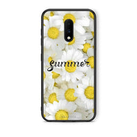 Thumbnail for OnePlus 7 Summer Daisies Θήκη από τη Smartfits με σχέδιο στο πίσω μέρος και μαύρο περίβλημα | Smartphone case with colorful back and black bezels by Smartfits