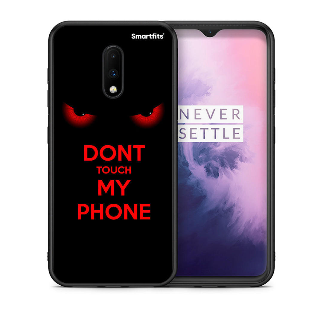 Θήκη OnePlus 7 Touch My Phone από τη Smartfits με σχέδιο στο πίσω μέρος και μαύρο περίβλημα | OnePlus 7 Touch My Phone case with colorful back and black bezels