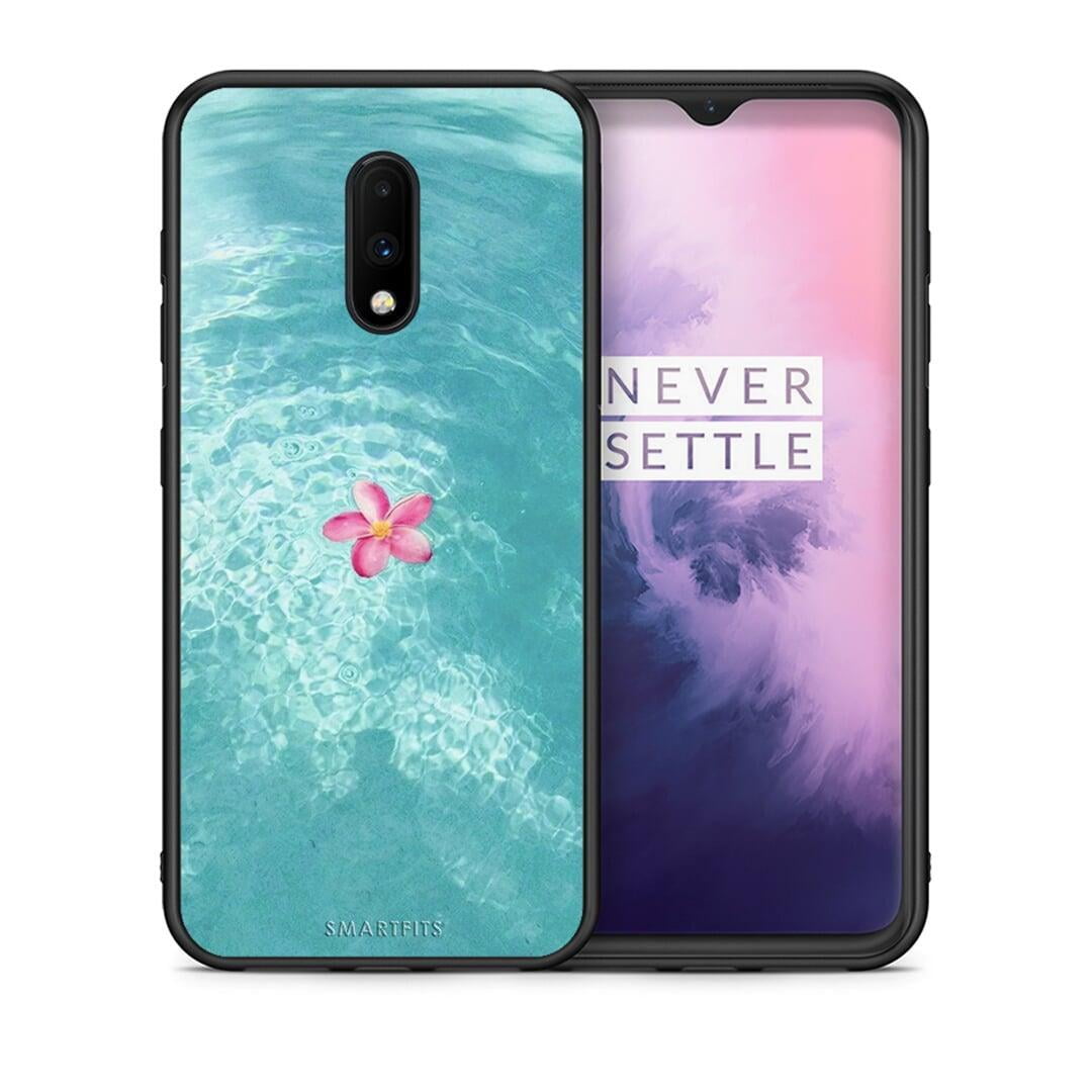 Θήκη OnePlus 7 Water Flower από τη Smartfits με σχέδιο στο πίσω μέρος και μαύρο περίβλημα | OnePlus 7 Water Flower case with colorful back and black bezels