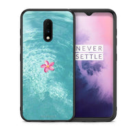 Thumbnail for Θήκη OnePlus 7 Water Flower από τη Smartfits με σχέδιο στο πίσω μέρος και μαύρο περίβλημα | OnePlus 7 Water Flower case with colorful back and black bezels