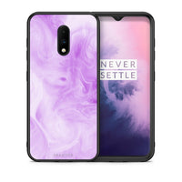 Thumbnail for Θήκη OnePlus 7 Lavender Watercolor από τη Smartfits με σχέδιο στο πίσω μέρος και μαύρο περίβλημα | OnePlus 7 Lavender Watercolor case with colorful back and black bezels