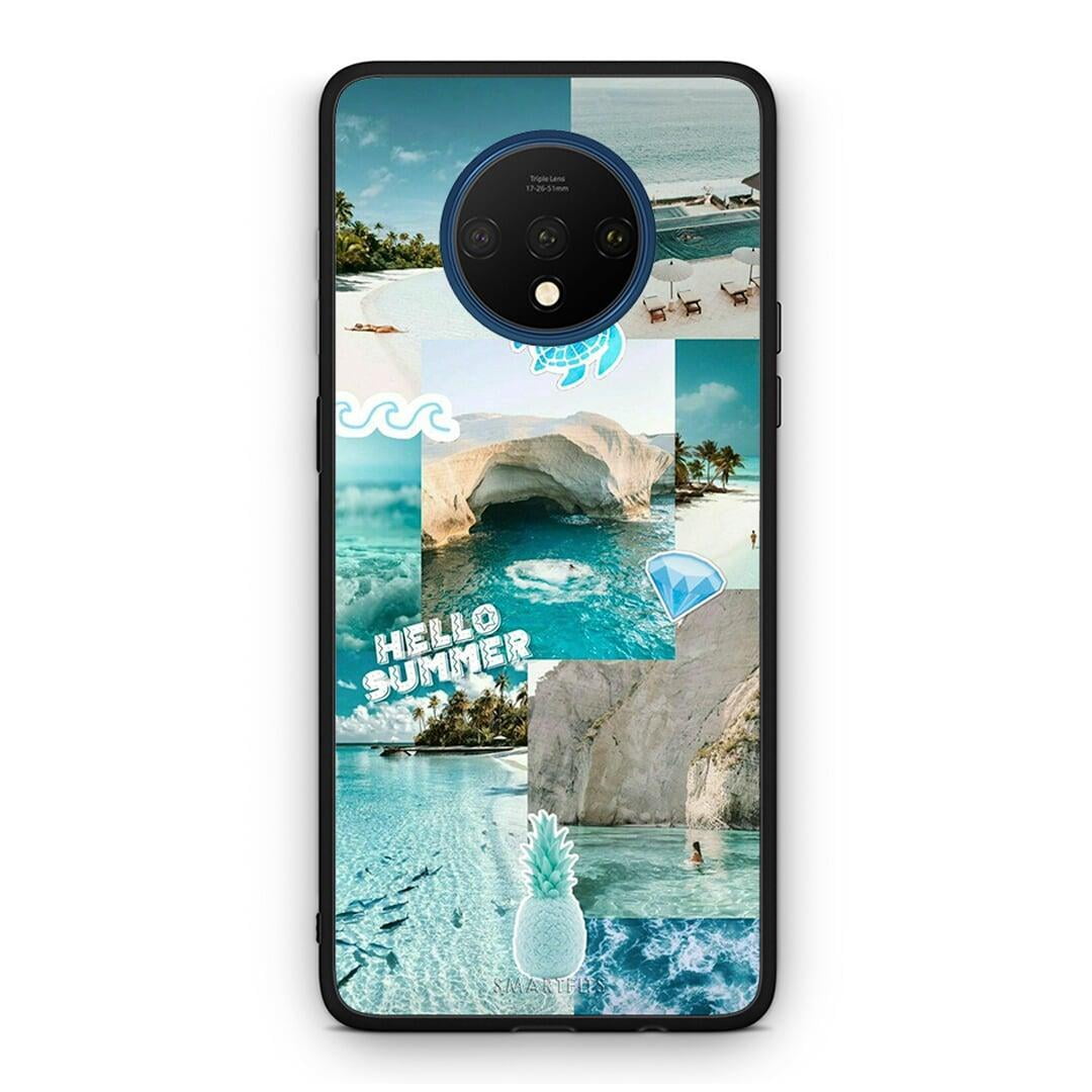 OnePlus 7T Aesthetic Summer Θήκη από τη Smartfits με σχέδιο στο πίσω μέρος και μαύρο περίβλημα | Smartphone case with colorful back and black bezels by Smartfits