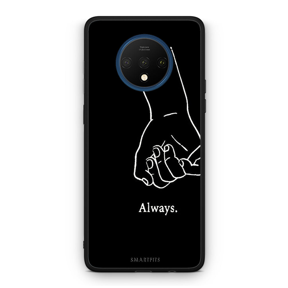 OnePlus 7T Always & Forever 1 Θήκη Αγίου Βαλεντίνου από τη Smartfits με σχέδιο στο πίσω μέρος και μαύρο περίβλημα | Smartphone case with colorful back and black bezels by Smartfits