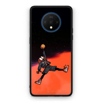 Thumbnail for OnePlus 7T Basketball Hero θήκη από τη Smartfits με σχέδιο στο πίσω μέρος και μαύρο περίβλημα | Smartphone case with colorful back and black bezels by Smartfits
