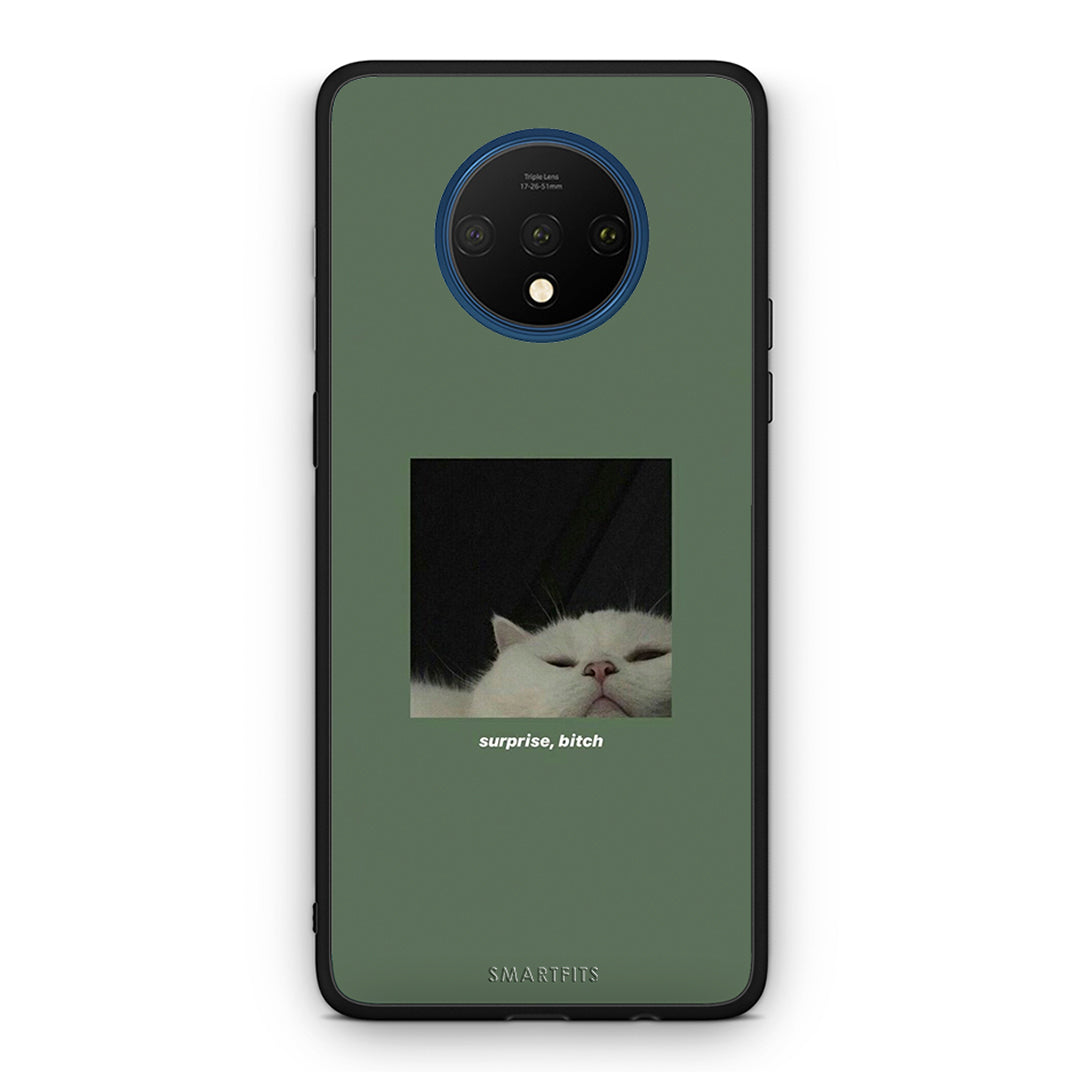 OnePlus 7T Bitch Surprise θήκη από τη Smartfits με σχέδιο στο πίσω μέρος και μαύρο περίβλημα | Smartphone case with colorful back and black bezels by Smartfits