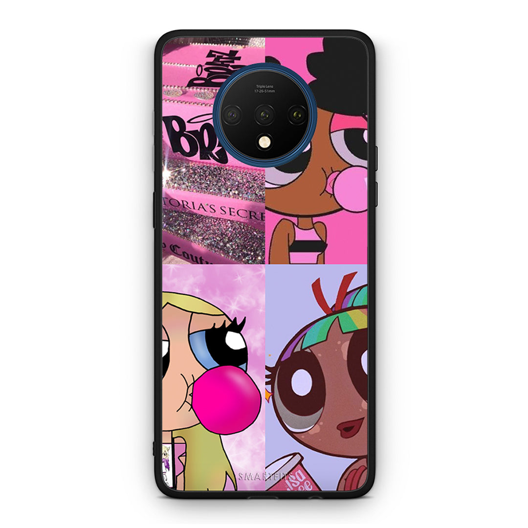 OnePlus 7T Bubble Girls Θήκη Αγίου Βαλεντίνου από τη Smartfits με σχέδιο στο πίσω μέρος και μαύρο περίβλημα | Smartphone case with colorful back and black bezels by Smartfits