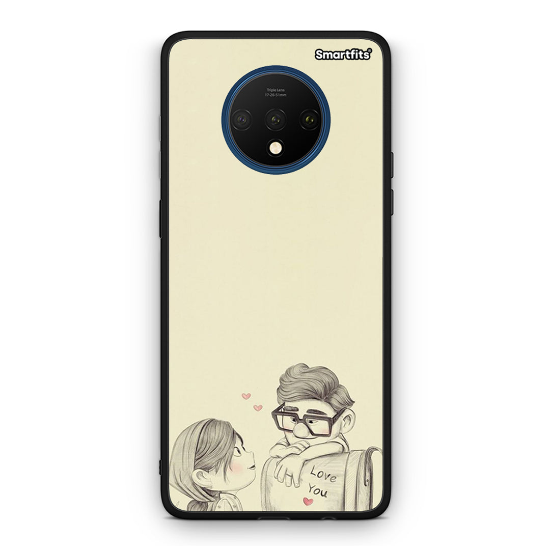 OnePlus 7T Carl And Ellie θήκη από τη Smartfits με σχέδιο στο πίσω μέρος και μαύρο περίβλημα | Smartphone case with colorful back and black bezels by Smartfits