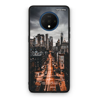 Thumbnail for OnePlus 7T City Lights θήκη από τη Smartfits με σχέδιο στο πίσω μέρος και μαύρο περίβλημα | Smartphone case with colorful back and black bezels by Smartfits