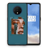 Thumbnail for Θήκη OnePlus 7T Cry An Ocean από τη Smartfits με σχέδιο στο πίσω μέρος και μαύρο περίβλημα | OnePlus 7T Cry An Ocean case with colorful back and black bezels