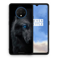 Thumbnail for Θήκη OnePlus 7T Dark Wolf από τη Smartfits με σχέδιο στο πίσω μέρος και μαύρο περίβλημα | OnePlus 7T Dark Wolf case with colorful back and black bezels