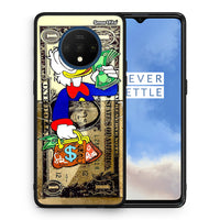 Thumbnail for Θήκη OnePlus 7T Duck Money από τη Smartfits με σχέδιο στο πίσω μέρος και μαύρο περίβλημα | OnePlus 7T Duck Money case with colorful back and black bezels