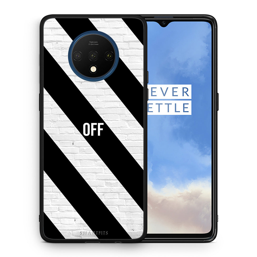 Θήκη OnePlus 7T Get Off από τη Smartfits με σχέδιο στο πίσω μέρος και μαύρο περίβλημα | OnePlus 7T Get Off case with colorful back and black bezels