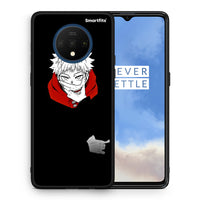 Thumbnail for Θήκη OnePlus 7T Itadori Anime από τη Smartfits με σχέδιο στο πίσω μέρος και μαύρο περίβλημα | OnePlus 7T Itadori Anime case with colorful back and black bezels