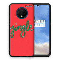 Thumbnail for Θήκη OnePlus 7T Jingle Xmas από τη Smartfits με σχέδιο στο πίσω μέρος και μαύρο περίβλημα | OnePlus 7T Jingle Xmas case with colorful back and black bezels