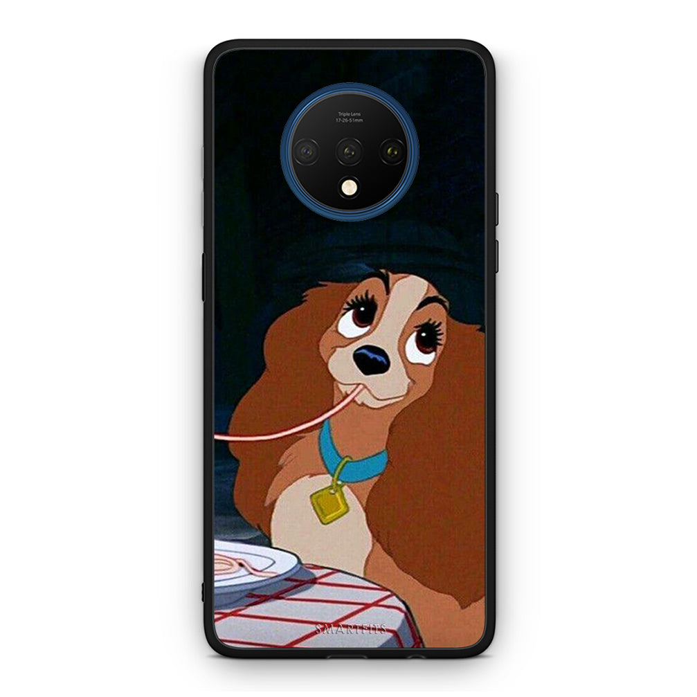 OnePlus 7T Lady And Tramp 2 Θήκη Αγίου Βαλεντίνου από τη Smartfits με σχέδιο στο πίσω μέρος και μαύρο περίβλημα | Smartphone case with colorful back and black bezels by Smartfits