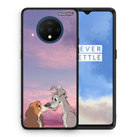 Thumbnail for Θήκη OnePlus 7T Lady And Tramp από τη Smartfits με σχέδιο στο πίσω μέρος και μαύρο περίβλημα | OnePlus 7T Lady And Tramp case with colorful back and black bezels