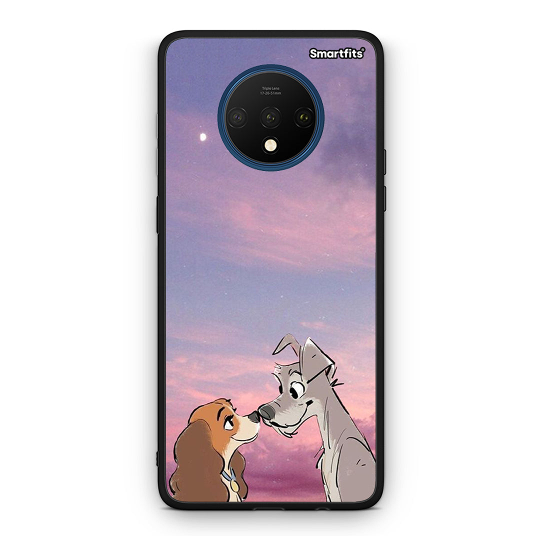 OnePlus 7T Lady And Tramp θήκη από τη Smartfits με σχέδιο στο πίσω μέρος και μαύρο περίβλημα | Smartphone case with colorful back and black bezels by Smartfits