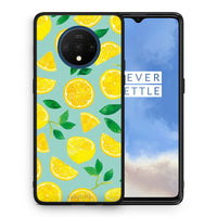 Thumbnail for Θήκη OnePlus 7T Lemons από τη Smartfits με σχέδιο στο πίσω μέρος και μαύρο περίβλημα | OnePlus 7T Lemons case with colorful back and black bezels