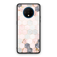 Thumbnail for 4 - OnePlus 7T Hexagon Pink Marble case, cover, bumper